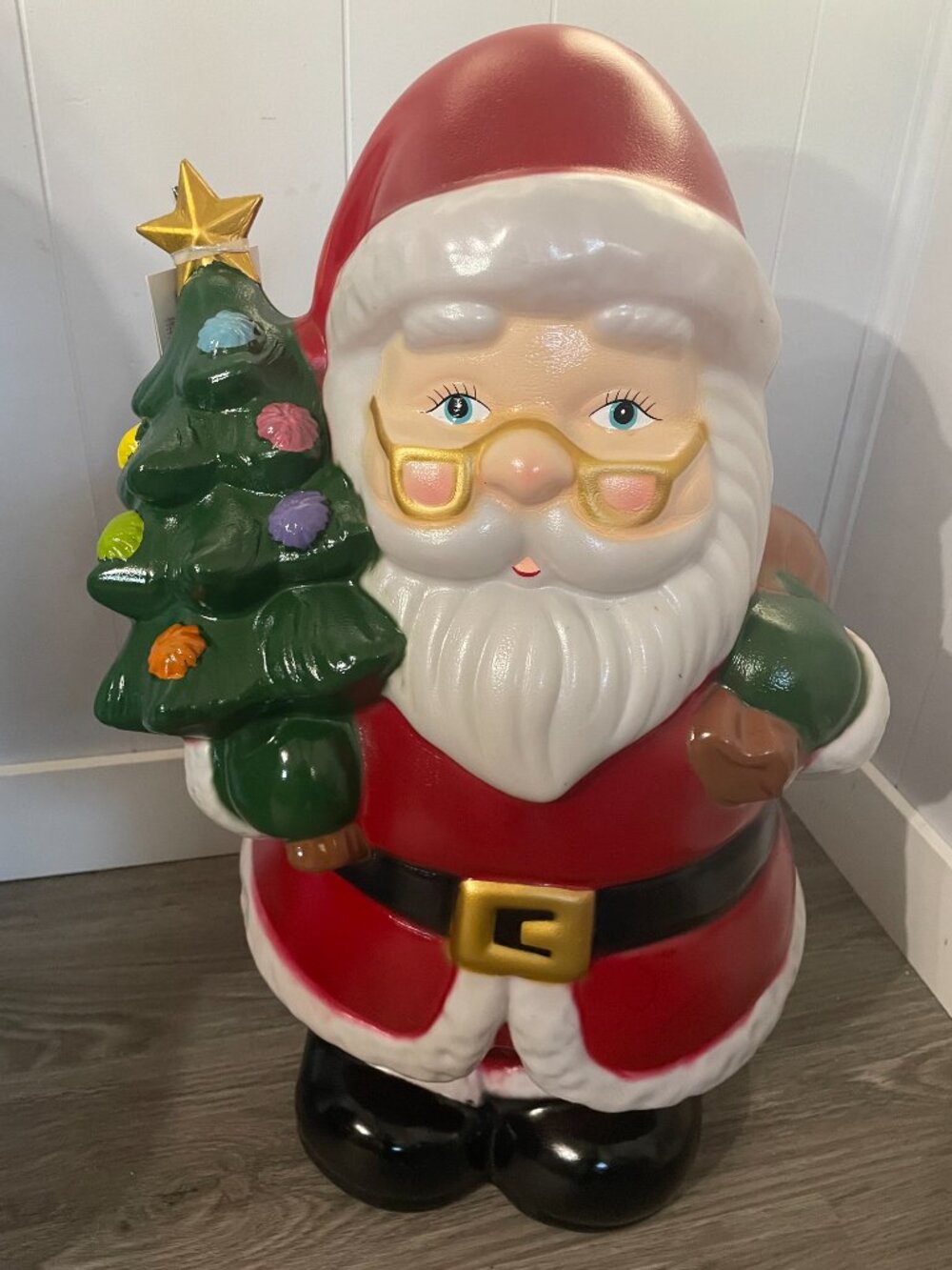 Mr. Christmas 24" Blow Mold Santa w/ Tree & Timer